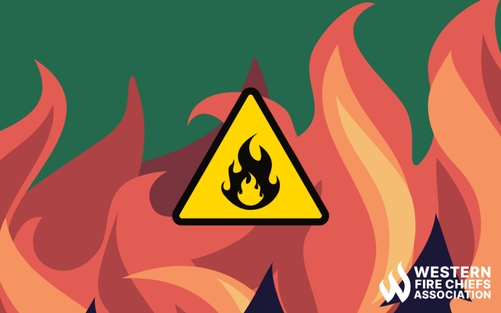 wildfire hazards image with flames